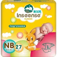 Подгузники Inseense Classic NB 0-5 кг (27 шт, желтый)