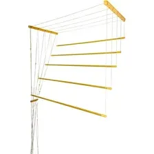 Сушилка для белья Comfort Alumin Потолочная Алюминиевая Gold Premium 5 прутьев 2.3 м (золото)