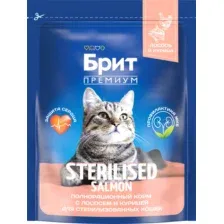 Сухой корм для кошек Брит Premium Cat Sterilized Salmon&Chicken / 5049356 (400г)