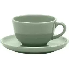 Чашка с блюдцем Oxford Flat Shape Matcha 136122 AO04-1A04