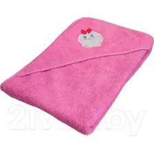 Полотенце с капюшоном Goodness Махровое 100x100 (розовый)