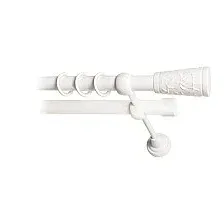 Карниз для штор Lm Decor Византия 066 2р гладкий 25/19мм (белый глянец, 2.8м)