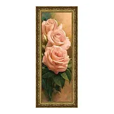 Картина Декарт Нежные розовые розы 30х90 8Л0497 (в раме)