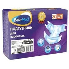 Belamed Подгузники для взрослых одноразовые медицинского назначения Standart Small (S) -30 шт./уп.