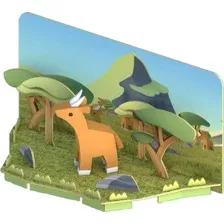 Игрушка-конструктор Halftoys Animal Импала с диорамой HA002