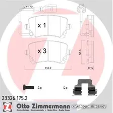 Тормозные колодки Zimmermann 233261752