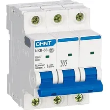 Выключатель автоматический Chint NXB-63 3P 6A 6кА C