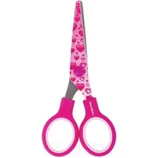 Ножницы канцелярские Brauberg Kid Series Сердечки / 232275 (малиновый)
