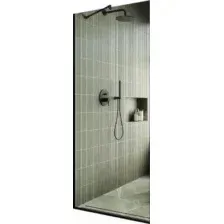 Душевая стенка MaybahGlass 195x119 / MGD-683-6у (прозрачное стекло/черный)