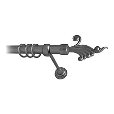 Карниз для штор Lm Decor Кения 023 1р гладкий (антрацит, 2.8м)