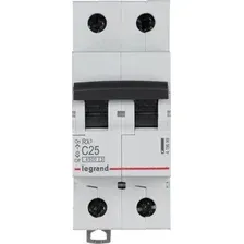Выключатель автоматический Legrand RX3 25A 4.5kA 2П С 419699