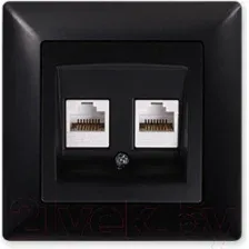 Розетка Gunsan Visage 01283400-157332 (черный)