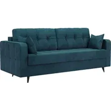 Диван Мебель-АРС Снеп (бархат сине-зеленый Star Velvet 43 Black Green)