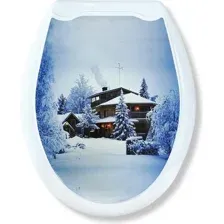 Сиденье для унитаза Еврокомфорт Зима 001693 (жесткое)