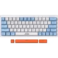 Клавиатура JEGG ZA63 Pro White Blue Orange (TNT Yellow)