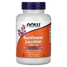 Подсолнечный лецитин Sunflower Lecithin 1200 mg NOW 100 капс