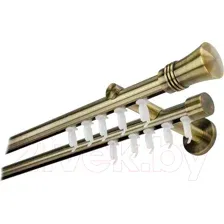 Карниз для штор Lm Decor Гиро 2р 19/19мм (антик, 1.6м)