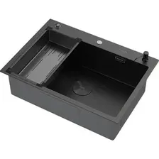 Кухонная мойка ARFEKA ECO AR мойка 700500 POP-UP, коландер G, дозатор BLACK DECOR