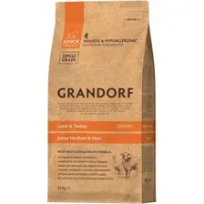 Сухой корм для собак Grandorf Lamb & Turkey Junior Medium & Maxi (с ягненком и индейкой) 10 кг