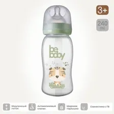 Бутылочка для кормления Be Baby Антиколиковая / R-06B/240 (240мл, зеленый)