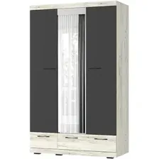 Шкаф Домаклево Соната ШСЗ-1350  (крафт белый/антрацит)