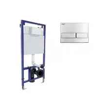 Инсталляция для унитаза Visam Slim 525 с кнопкой L3 хром глянец (хром глянец)