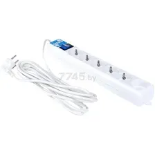 Сетевой фильтр 5 м 6 розеток 16 А 3,5 кВт POWER CUBE SPL(5+1)-16B-P-5М PRO LC-контур