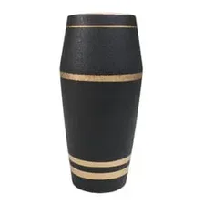 Ваза AksHome Storm, черный, 12х12х24.5 см