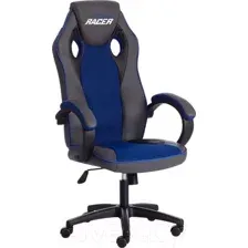 Кресло геймерское Tetchair Racer Gt кожзам/ткань (металлик/синий)