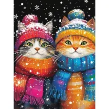 Алмазная мозаика  Феникс+ Снежные коты 70854