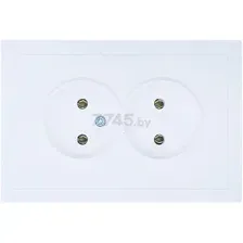 Розетка двойная скрытая LEZARD Zima ПБТ белый (704-0200-128BQC)