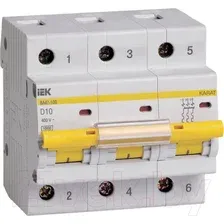 Выключатель автоматический IEK ВА47-100 3Р 100А 10кА D MVA40-3-100-D