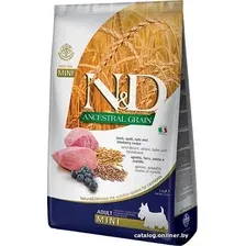 Сухой корм для собак Farmina N&D Ancestral Grain Lamb & Blueberry Adult Mini 2.5 кг