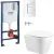 Унитаз подвесной Grado GD-W201T + GROHE Rapid Sl 38772SH0 (с кнопкой смыва)