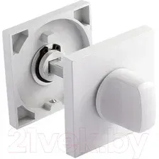 Фиксатор дверной защелки VELA Techno BK-Q-WH (белый, квадратный)