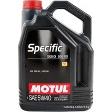 Моторное масло Motul Specific 505 01 502 00 505 00 5W-40 5л