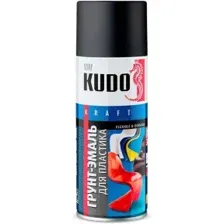Грунт-эмаль для пластика акриловая KUDO RAL 9005 (черный) 520 мл, KU-6002