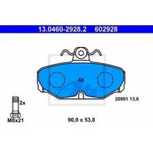 Тормозные колодки дисковые задняя ось ATE 13.0460-2928.2
