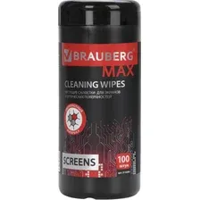 Влажные салфетки BRAUBERG Max 513284 (100 шт)