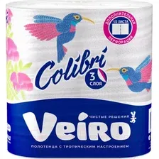 Бумажные полотенца Veiro Colibri 3сл (2рул, белый)