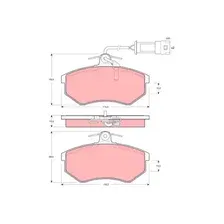 Тормозные колодки дисковые передняя ось TRW GDB404