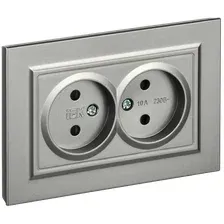 Розетка IEK Brite BR-R23-10-K46-F (сталь)