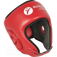 Боксерский шлем RuscoSport С усилением (XS, красный)
