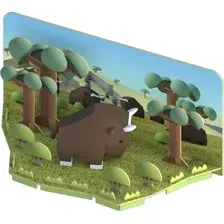 Игрушка-конструктор Halftoys Animal Гну с диорамой HA003