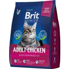 Сухой корм для кошек Брит Premium Cat Adult Chicken / 5049646 (2кг)