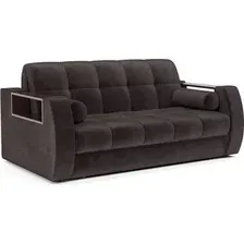 Диван Мебель-АРС Аккордеон Барон 3 НПБ 120x200 (бархат шоколадный Star Velvet 60 Coffee)