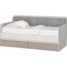Кровать-тахта Аквилон Зефир 800.4 160x80 (дуб эльза/мокко)