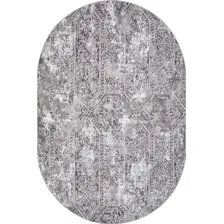 Ковер для жилой комнаты Merinos Silver F390-OVAL-GRAY (1.5x1.9)