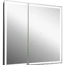 Континент Шкаф с зеркалом Mirror Box Black Led 80х80