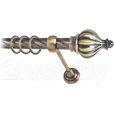 Карниз для штор Lm Decor Купол 145 1р витой 25мм (антик, 4м)